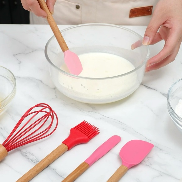 CWC (COOK WITH COLOR) 5-Piece Mini Utensil Set In Pink & Red - Picture 5 of 5
